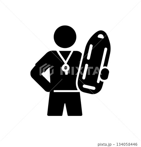 Beach Lifeguard Rescue Icon Beach Lifeguard Rescue Icon 134058446