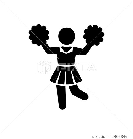 High School Cheerleader Dance Icon 134058463