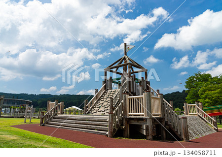 国営越後丘陵公園　アスレチックで遊ぶ　新潟県長岡市宮本東方町字三ツ又 134058711
