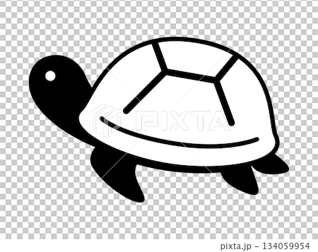 カメのアイコン　モノトーン 134059954