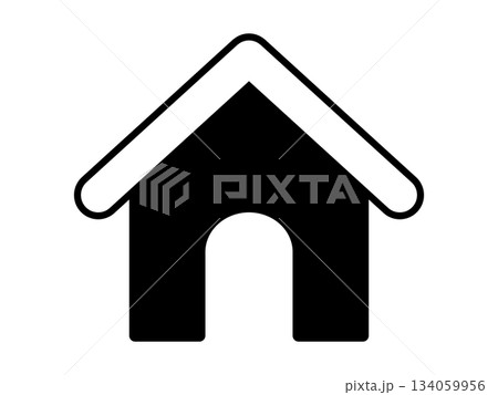 犬小屋のアイコン　モノトーン 134059956