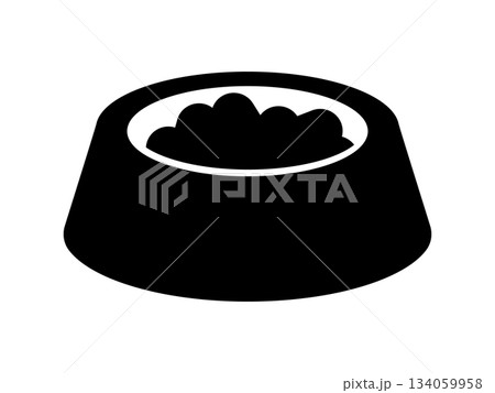 ペットフードのアイコン　モノトーン 134059958