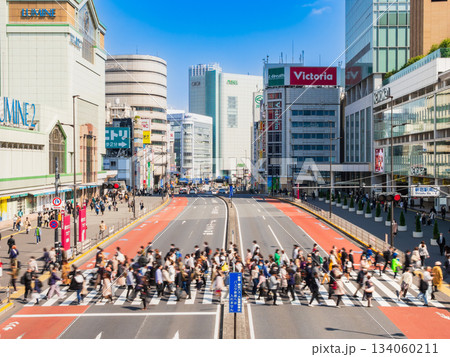新宿駅南口　甲州街道の横断歩道 134060211