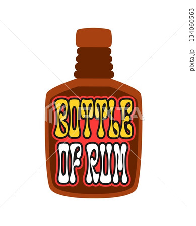 Pirates bottle of rum vintage Y2K sticker or label. Filibuster nautical patch, corsair marine vintage vector sticker. Pirate treasure hunting Y2K label or tag with rum alcohol drink bottle Pirates bottle of rum vintage Y2K sticker or label. Filibuster nautical patch, corsair marine vintage vector sticker. Pirate treasure hunting Y2K label or tag with rum alcohol drink bottle 134060563
