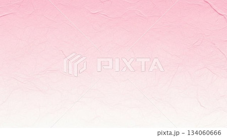 淡いピンク色の和紙風グラデーション背景素材 134060666