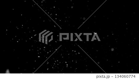 Falling snowflakes isolated on black background. Winter snow overlay texture for VFX, compositing, motion graphics and atmospheric effects Falling snowflakes isolated on black background. Winter snow overlay texture for VFX, compositing, motion graphics and atmospheric effects 134060774