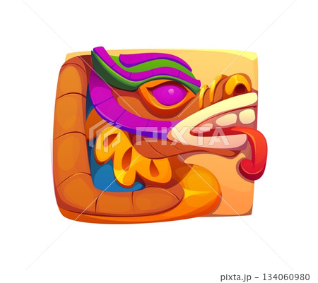 Aztec, Inca and Maya Mexican game icon of GUI asset, cartoon vector. Aztec tribal animal or Maya deity totem of Quetzalcoatl or Kukulkan for ancient adventure arcade game icon or asset element Aztec, Inca and Maya Mexican game icon of GUI asset, cartoon vector. Aztec tribal animal or Maya deity totem of Quetzalcoatl or Kukulkan for ancient adventure arcade game icon or asset element 134060980