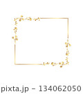 warm design Elegant gold floral frame free vector illustration 134062050