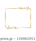 warm design Elegant gold floral frame free vector illustration 134062051