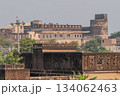 India, view of a haveli converted into a hotel in Mandawa 134062463