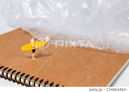 Environmental Concept with Mini Surfer Environmental Concept with Mini Surfer 134063404