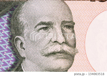 Jose Paranhos - Baron of Rio Branco a closeup portrait from Brazilian money 134063518
