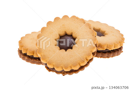 Double cookies isolated Double cookies isolated 134063706
