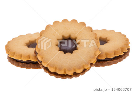 Double cookies isolated Double cookies isolated 134063707