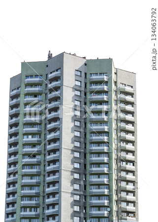 Multi-storey building isolated 134063792