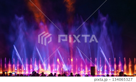 Spectacular Fountain Show A Dazzling Display of Water, Light, and Music Extravaganza Spectacular Fountain Show A Dazzling Display of Water, Light, and Music Extravaganza 134065327