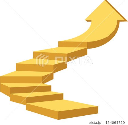 Golden Arrow Staircase to Success Golden Arrow Staircase to Success 134065720