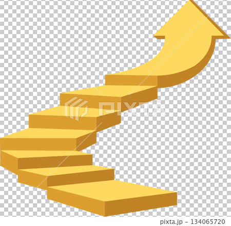 Golden Arrow Staircase to Success 134065720