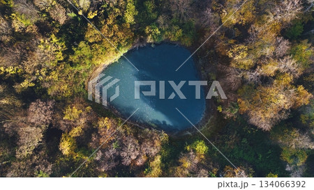 Aerial Drone Landscape of Popovicko Lake Aerial Drone Landscape of Popovicko Lake 134066392