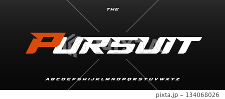 Race Font Logo Alphabet Vector Wide Geometric Letters Modern Typography, Bold Italic Typographic Design Title Text, Typo Racing Poster Headline, Type Symbol Logotype, Sharp Fonts. Vector Typeface 134068026