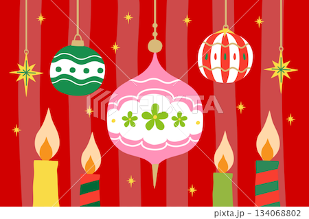 聖誕節假日賀卡插圖向量圖 聖誕節假日賀卡插圖向量圖 134068802