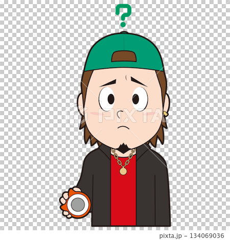 パチンコで疑問を持つ若い男性 パチンコで疑問を持つ若い男性 134069036