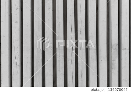 wall background with a battered wooden beam painted white, wall decoration and advertising space wall background with a battered wooden beam painted white, wall decoration and advertising space 134070045