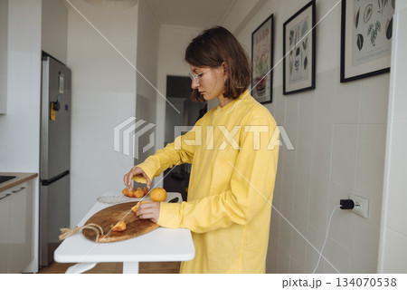 Individual slices fresh bread in cozy early morning setting Individual slices fresh bread in cozy early morning setting 134070538