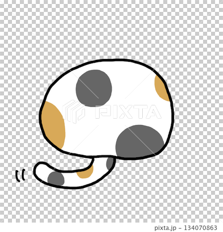 Back view of cat 134070863