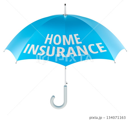 Home Insurance, umbrella protection. 3D rendering 134071163
