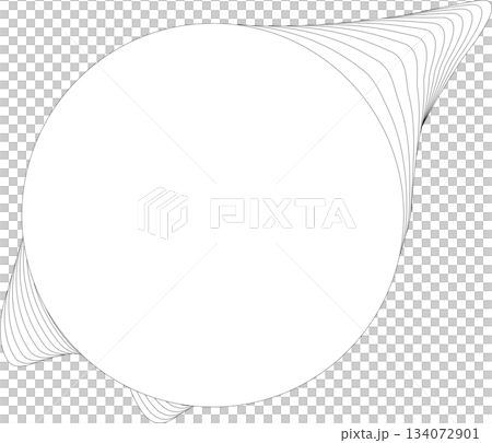 Circle white frame dynamic liquid overlapping for tag, badges, logo Circle white frame dynamic liquid overlapping for tag, badges, logo 134072901
