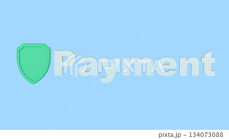Secure Digital Payment Protection Concept 3d render. 134073088