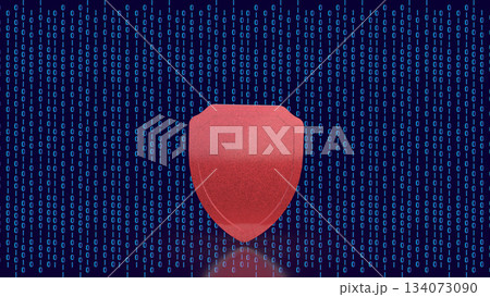 Cybersecurity Digital Shield Data Protection 3d render. 134073090
