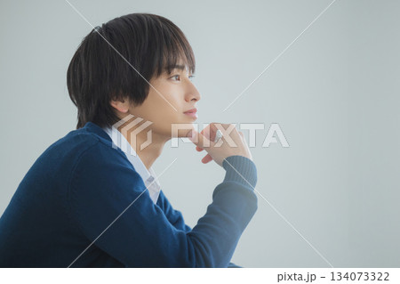 勉強する男子高校生 134073322