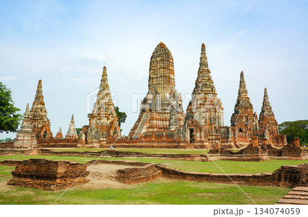 タイのアユタヤにある歴史的な遺跡がある風景 タイのアユタヤにある歴史的な遺跡がある風景 134074059