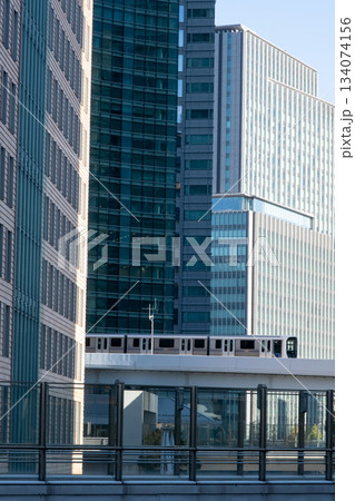汐留の高層ビル街の風景 134074156
