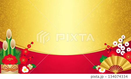 しめ縄とだるまを組み合わせたお正月の縁起飾り写真 134074334