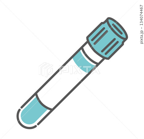 真空採血管（スピッツ）のイラスト素材（血液検査・検体） 134074467