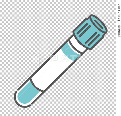 真空採血管（スピッツ）のイラスト素材（血液検査・検体） 134074467