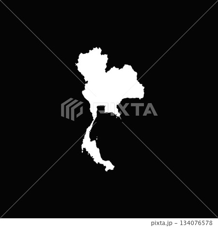 「タイ王国」世界の国のシルエットの形のアイコンシリーズ。 134076578