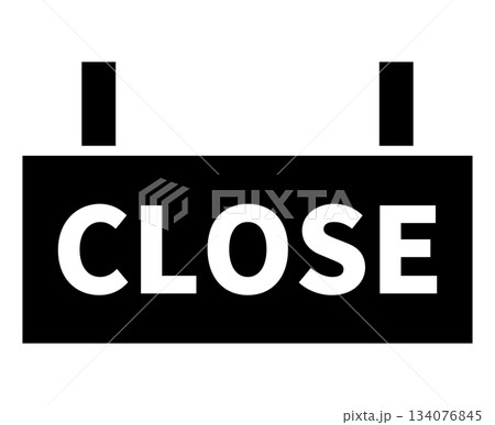 シンプルなCLOSEサイのアイコン 黒 シンプルなCLOSEサイのアイコン 黒 134076845
