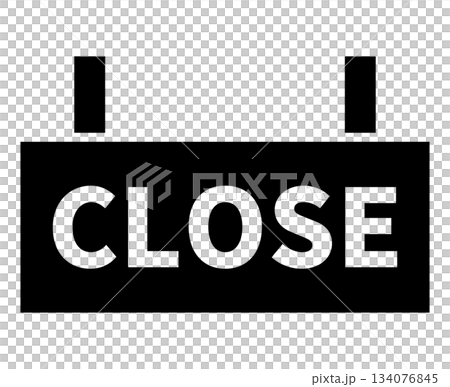 Simple CLOSE rhino icon black 134076845