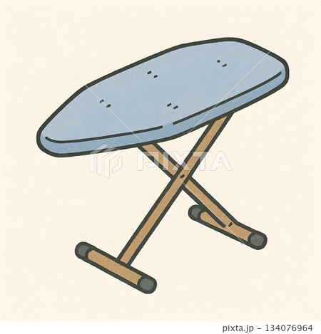 コンパクト設計の軽量アイロン台アイコンイラスト 134076964