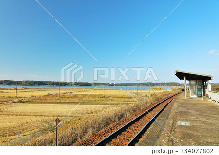 茨城県　北浦湖畔駅からの風景 134077802