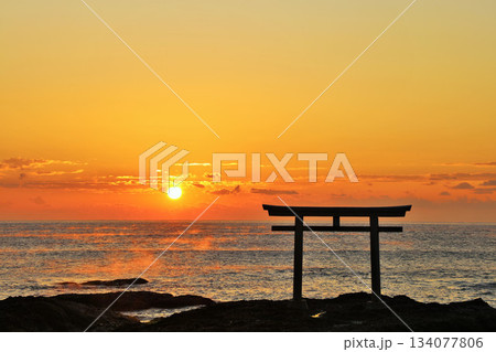 茨城県 大洗磯前神社からの初日の出 茨城県 大洗磯前神社からの初日の出 134077806