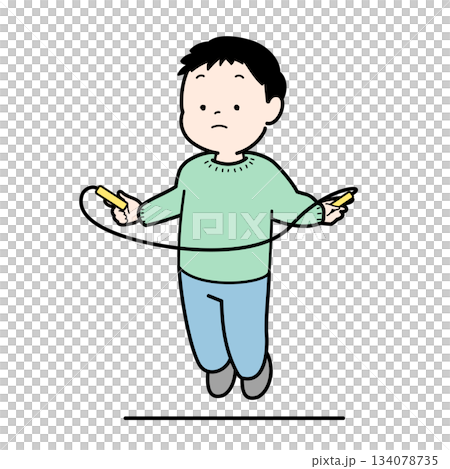 A child jumping rope A child jumping rope 134078735