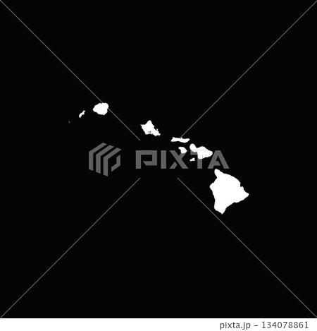 「ハワイ諸島」世界の国のシルエットの形のアイコンシリーズ。 「ハワイ諸島」世界の国のシルエットの形のアイコンシリーズ。 134078861