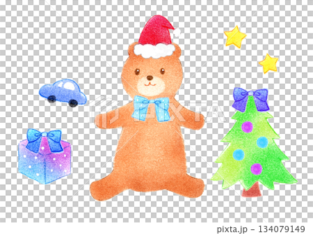 クリスマス 可愛いくまのぬいぐるみ 男の子 手描きイラスト 赤ちゃん 子供向け パステル 色鉛筆 クリスマス 可愛いくまのぬいぐるみ 男の子 手描きイラスト 赤ちゃん 子供向け パステル 色鉛筆 134079149