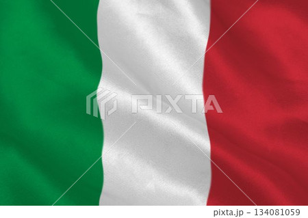 Digitally generated italian national flag 134081059