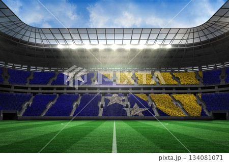 Stadium full of bosnia football fans Stadium full of bosnia football fans 134081071